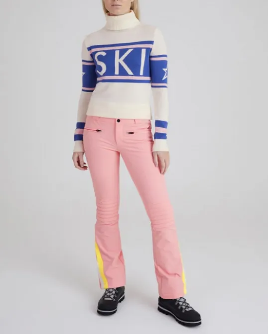 Chevron Flare Pant in Pink