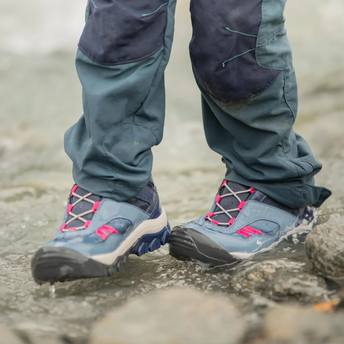 Quechua Kid's Boots - Mid - Waterproof - Grey
