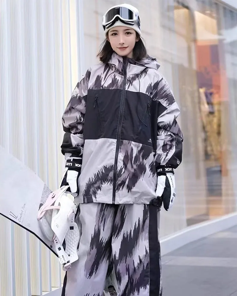 Ski Wear Colorful Unisex Snow Jacket&Pants Suit