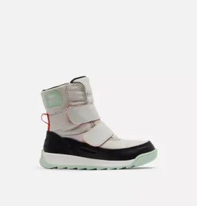 Sorel Kids Whitney II Strap Waterproof Boots- Moonstone/ Black