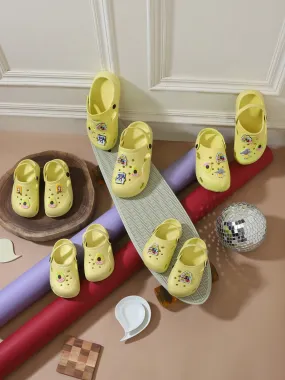 Yellow Stylish Slip-On Clogs For Kids-Unisex (TC-LCLOG1-YEL)